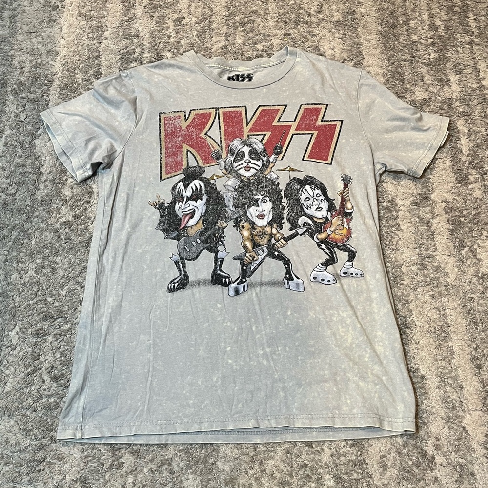 KISS Band Men’s M TShirt Hand Treated 2017 KISS Used Good Condition